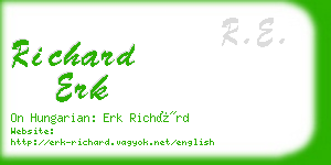 richard erk business card